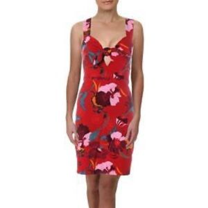 Free People Red Floral Print Mini Party Dress